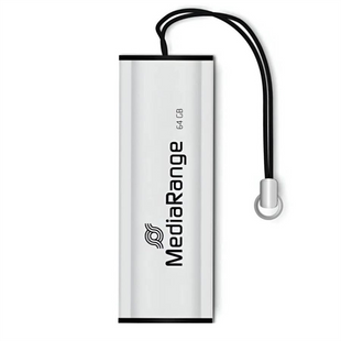 USB Флеш 64Gb MediaRange (USB 3.0) Срібна (Black/Silver) 146142 фото