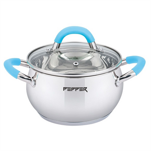 Каструля Pepper PR-1112-24 24см 6.1л Срібна (Silver) 156700 фото