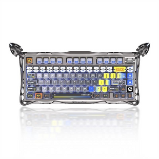Клавіатура бездротова GravaStar Mercury K1 Pro GravaStar x Kailh EN, BT/WL/USB Срібна (Silver) 248840 фото