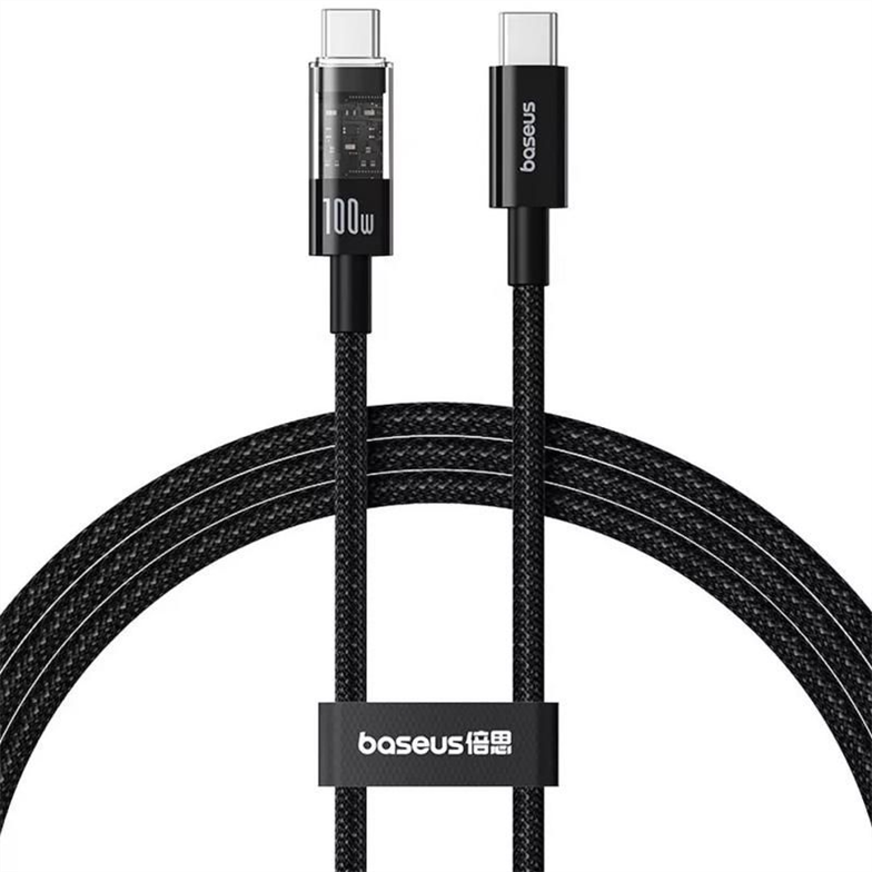 USB кабель Baseus Gem Fast-Charging Type-C to Type-C 100W 2м Чорний (Black) 148285 фото