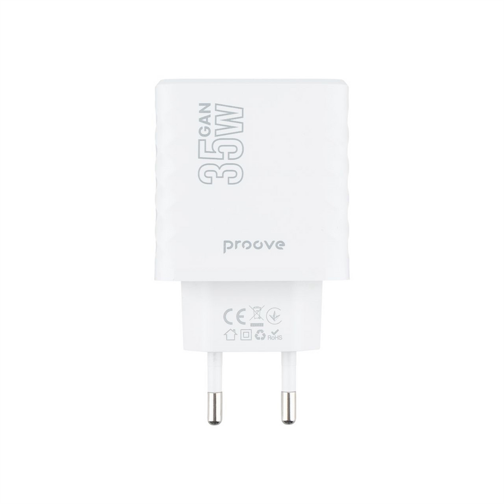 Зарядний пристрій Proove Speed Surge Gan (2 USB-C) 35W Білий (White) 139216 фото