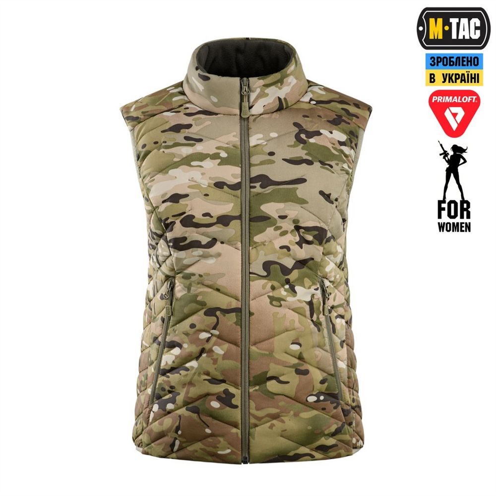 Жилет жіночий M-Tac Primaloft Зелений (Multicam) (XS/R) 227822 фото