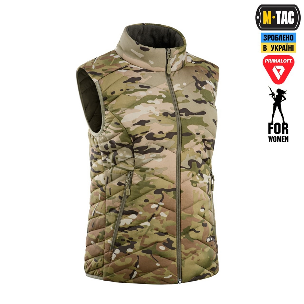 Жилет жіночий M-Tac Primaloft Зелений (Multicam) (XS/R) 227822 фото
