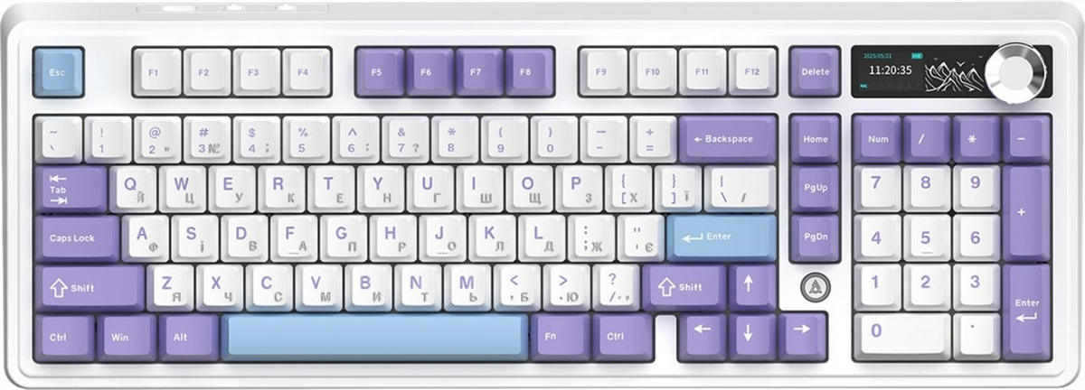 Клавіатура бездротова Ajazz AK980 V2 (AK980-V2-G-PWB) Біла (White) 214997 фото