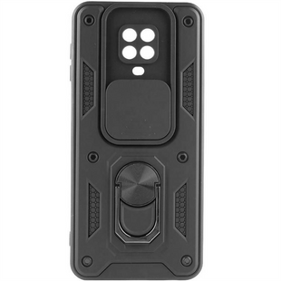 Чохол накладка для Xiaomi Redmi Note 9s/Note 9 Pro/Note 9 Pro Max Ummi Camshield Serge Ring Чорна (Black) 263111 фото