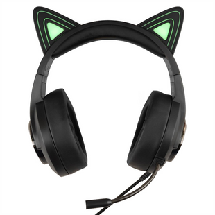 Навушники накладні Hoco W107 Cute Cat Ear Gaming Зелені (Green) 109433 фото