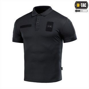 Поло M-Tac Elite Tactical Coolmax Чорне (Black) (S) 232166 фото