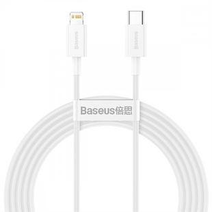 USB кабель Baseus Superior Fast Charging Type-C to Lightning PD 20W (2м) Білий (White) 168383 фото
