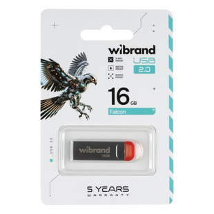USB Флеш Wibrand Falcon (USB 2.0) 16Gb Червона (Red) 126507 фото