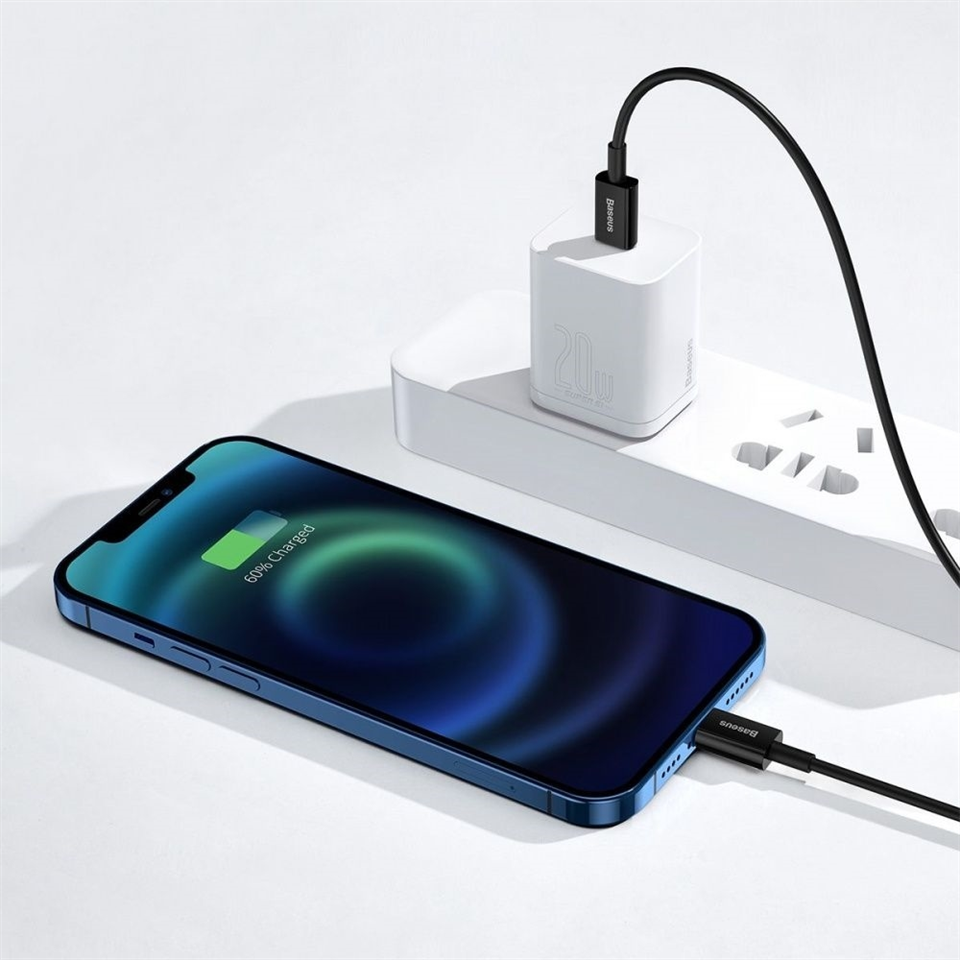 USB кабель Baseus Superior Fast Charging Type-C to Lightning PD 20W (2м) Білий (White) 168383 фото