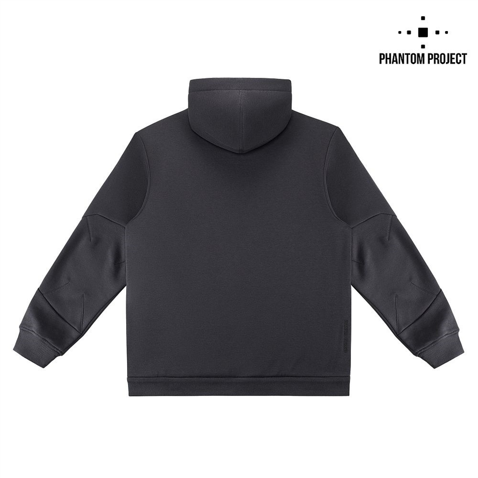 Кофта Phantom Project/M-Tac Hoodie Zipper semi-raglan PE Сіра (Dark Grey) (2XL) 240383 фото