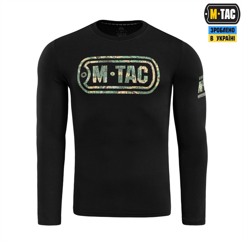 Футболка M-Tac Logo з довгим рукавом Чорна (Black) (XL) 234789 фото