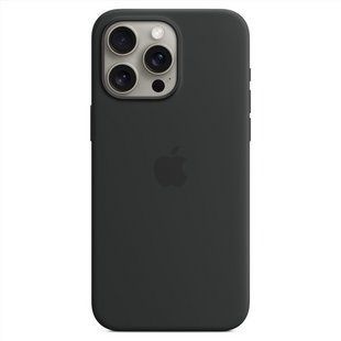 Чохол накладка для iPhone 15 Pro Max Silicone Case with MagSafe (MT1M3) Чорна (Black) 203911 фото