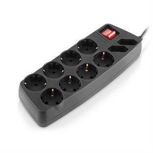 Мережевий фільтр Real-EL RS-10 Protect 3 м Чорний (Black) 211007 фото