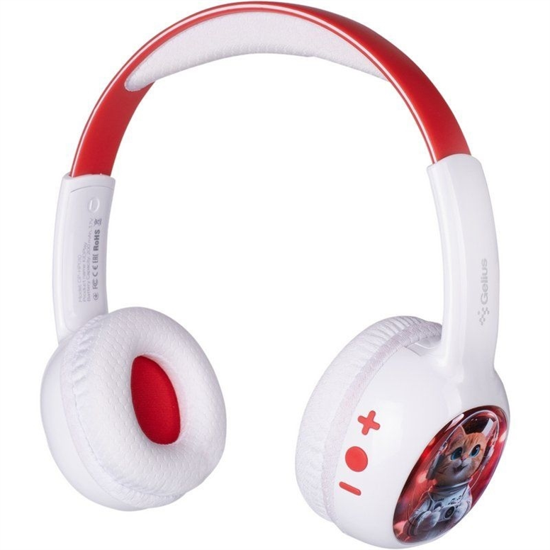 Бездротові повнорозмірні навушники Gelius KIDPlay GP HP-010 Червоні (White Red) 175480 фото