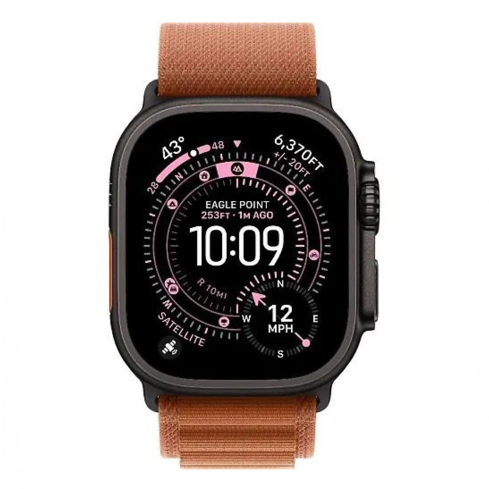 Смарт-годинник Apple Watch Ultra 3 GPS + Cellular 49mm Black Tit. Case w. Terra Cotta Alpine Loop - Large (MG9F4) 199097 фото