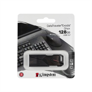 USB Флеш Kingston DataTraveler Exodia Onyx USB 3.2 128Gb Чорна (Black) 112067 фото