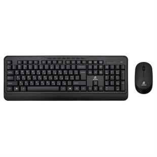 Клавіатура бездротова Jeqang JW-6800 + миша Чорна (Black) 130795 фото