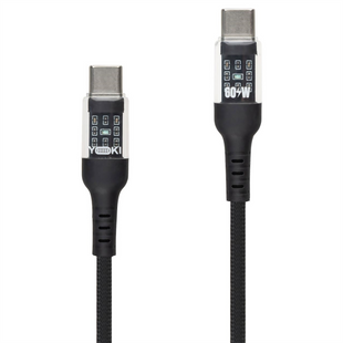 USB кабель Yoki Cyber YK-CY23 Type C to Type C 60W 1.2м Чорний (Black) 146312 фото
