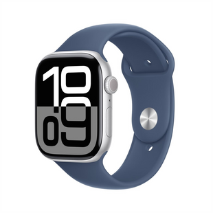 Смарт-годинник Apple Watch 10 GPS 42мм Silver Aluminium Aluminium Case with Sport Band - (MWWA3QH/A) Синій (Denim) 176920 фото