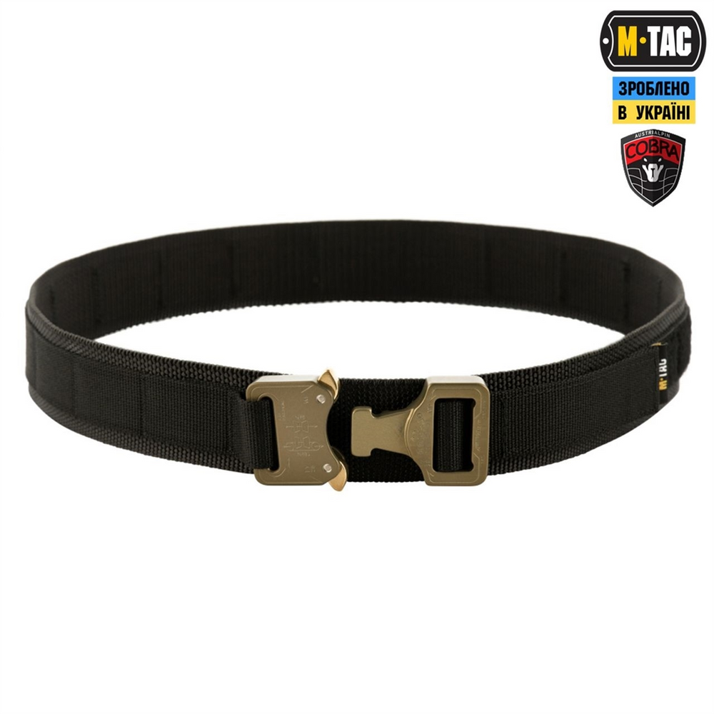Ремінь M-Tac Cobra Buckle Tactical Belt Чорний (Black) (3XL) 223824 фото