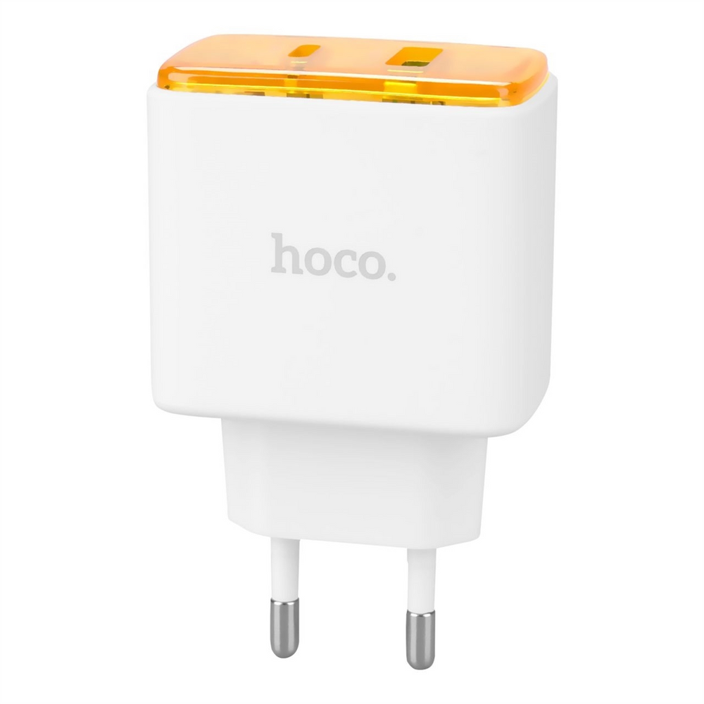 Зарядний пристрій Hoco CS42A (1USB+1USB-C) PD 30W+ кабель Type-C to Type-C Біла (White) 145074 фото