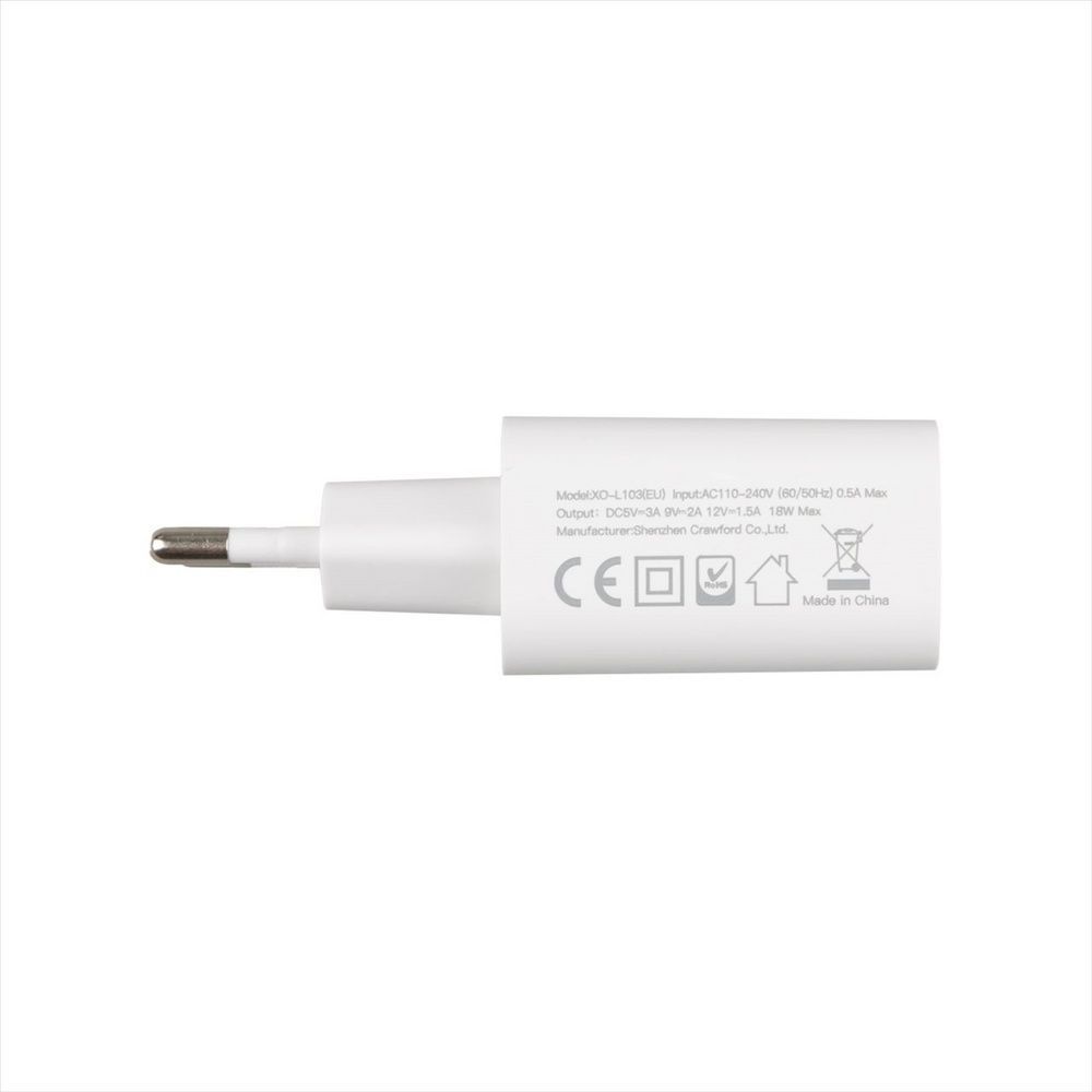 Зарядний пристрій XO L103 QC3.0 18W 3A Білий (White) 112781 фото