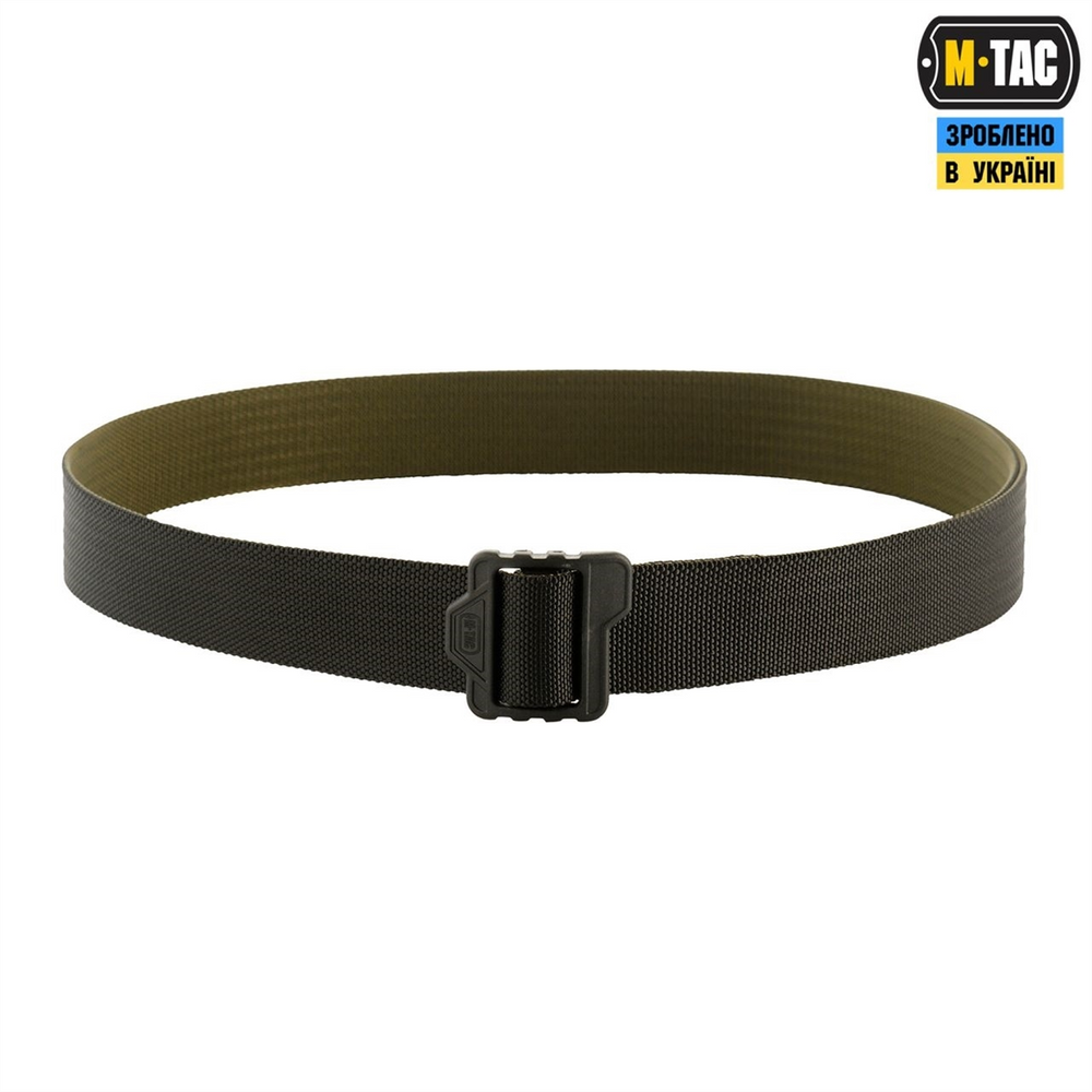 Ремінь M-Tac Double Sided Lite Tactical Belt L Зелений Чорний (Olive Black) 220463 фото