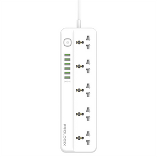 Мережевий фільтр ProLogix Premium (PR-SC5614W) 2.5 кВт, 5 роз. 6 USB AUTO ID 2 м Білий (White) 211004 фото