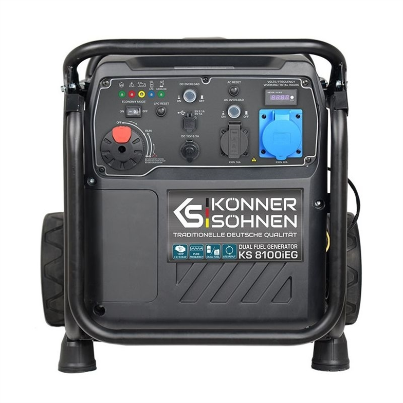 Генератор газобензиновий інверторний Konner&Sohnen KS 8100iEG 8 кВт 173634 фото