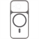 Чохол накладка для iPhone 14 Pro Max TPU+PC GETMAN Moon Clear with MagSafe Сіра (Grey) 264253 фото 1