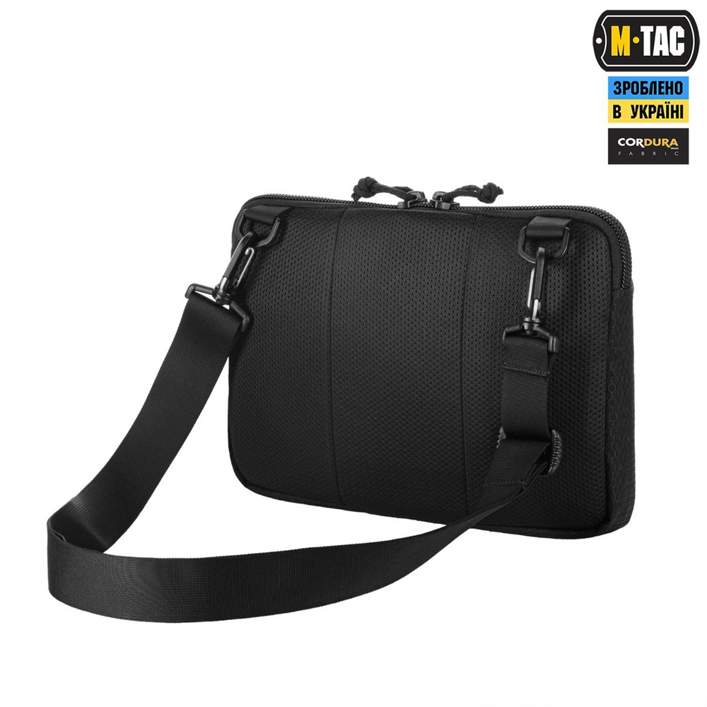 Сумка M-Tac Admin Bag Medium Elite з липучкою Hex Чорна (Black) 224901 фото