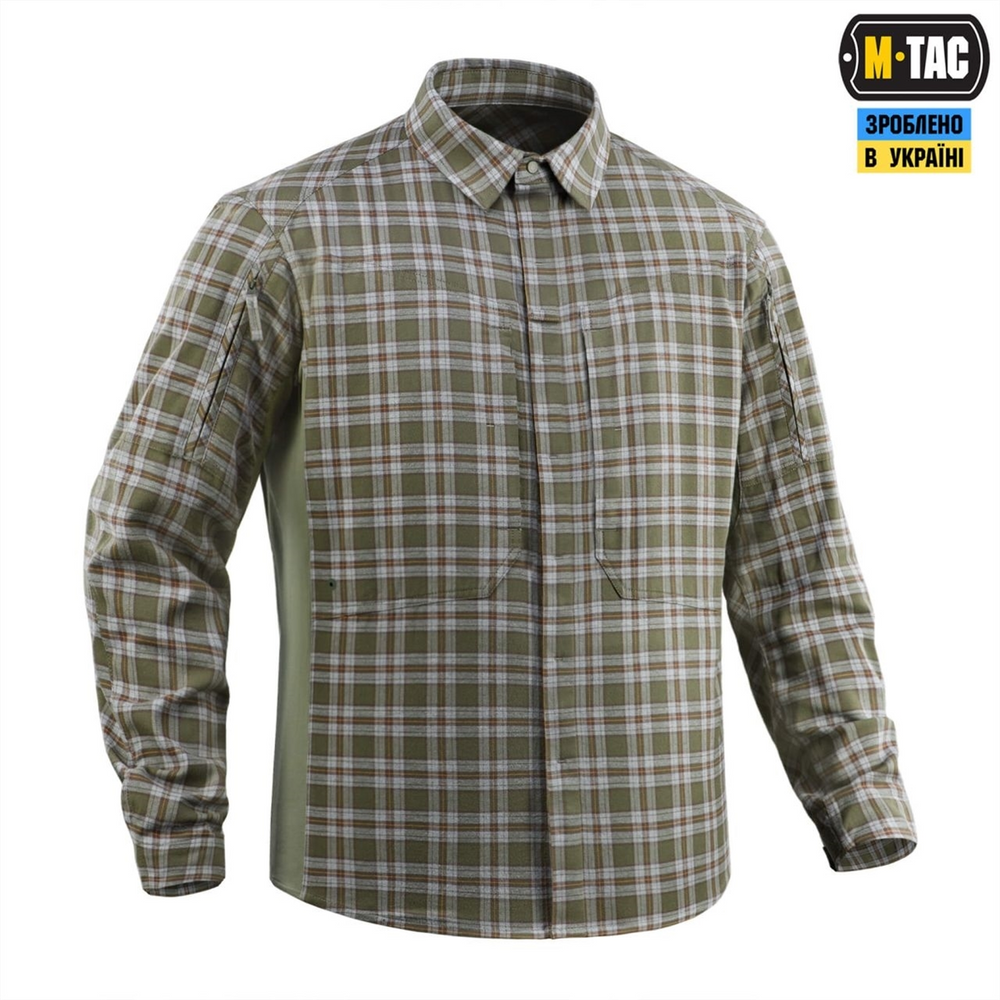 Сорочка M-Tac Tactical Cotton Shirt Зелена Сіра (Olive Grey) (XL/R) 233370 фото