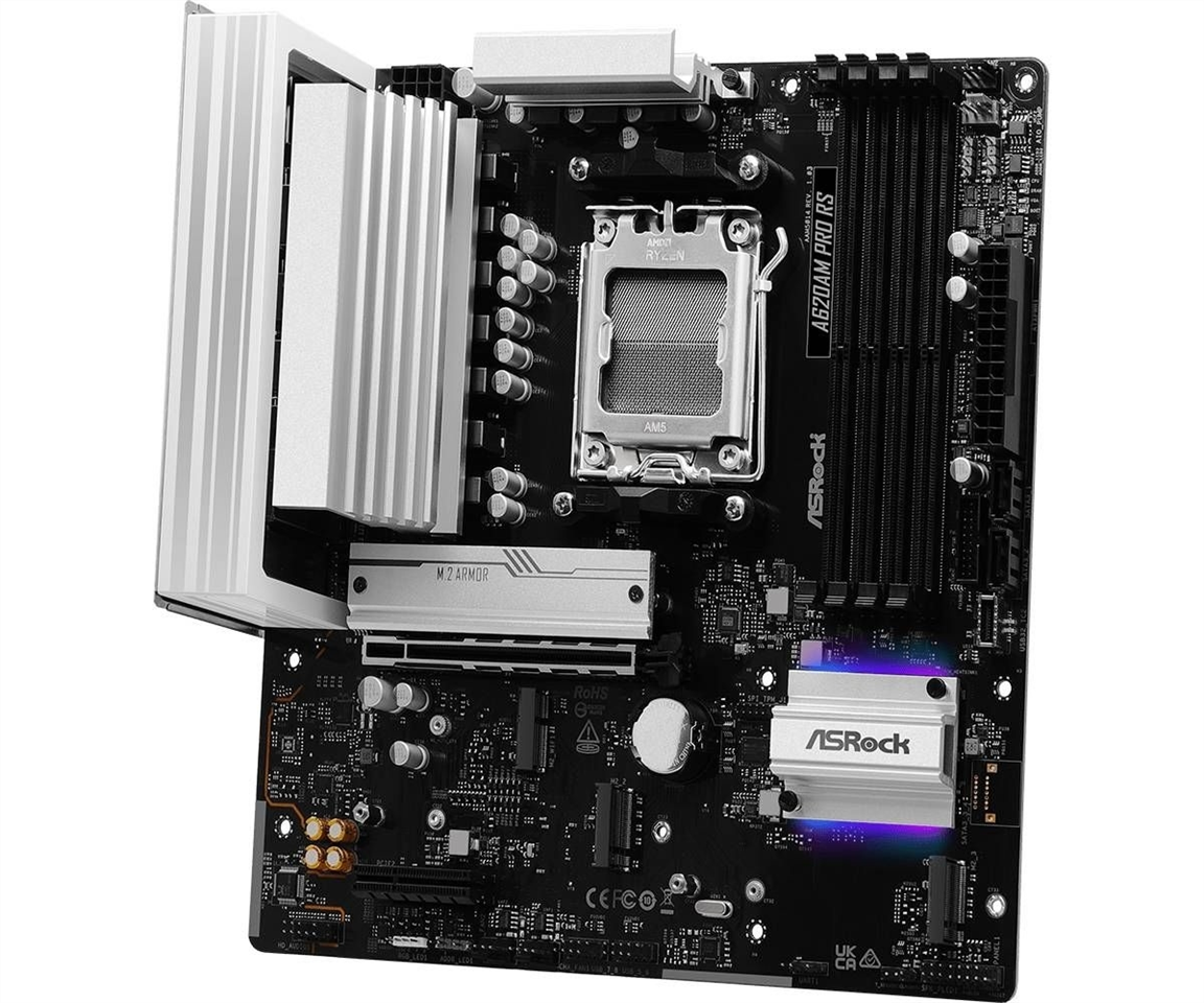Материнська плата ASRock A620AM Pro RS Чорна (Black) 207279 фото