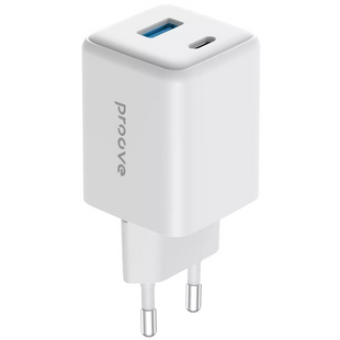 Зарядний пристрій Proove Pocket GaN 45W (1USB + 1USB-C) Білий (White) 145389 фото