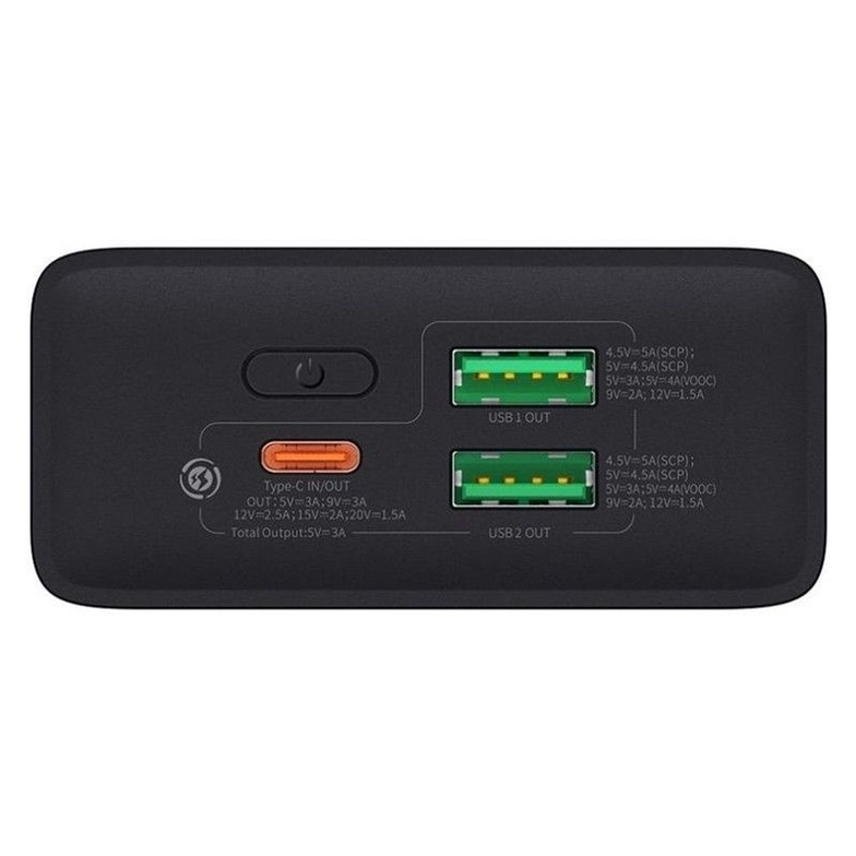 PowerBank 20000 mAh Baseus Adaman2 DD 30W Чорний (Black) 104220 фото