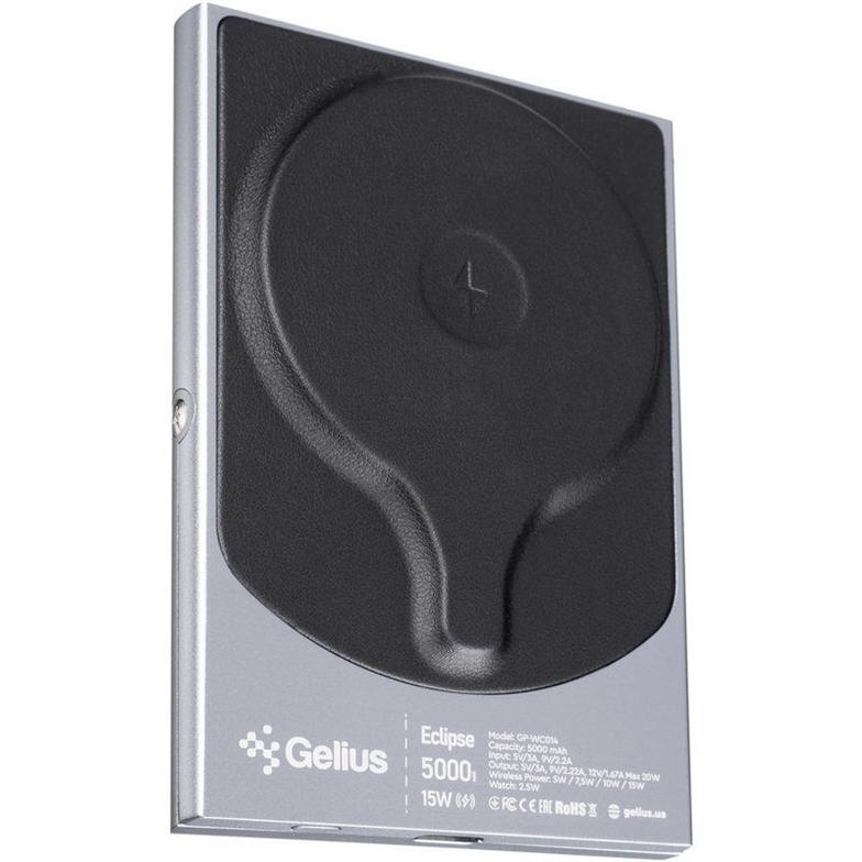 PowerBank 5000 mAh Gelius Eclipse GP-WC014 Magnetic Wireless 15W Чорний (Black) 147066 фото