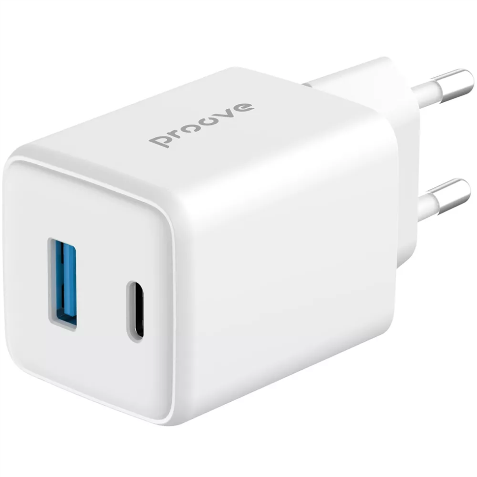Зарядний пристрій Proove Pocket GaN 45W (1USB + 1USB-C) Білий (White) 145389 фото
