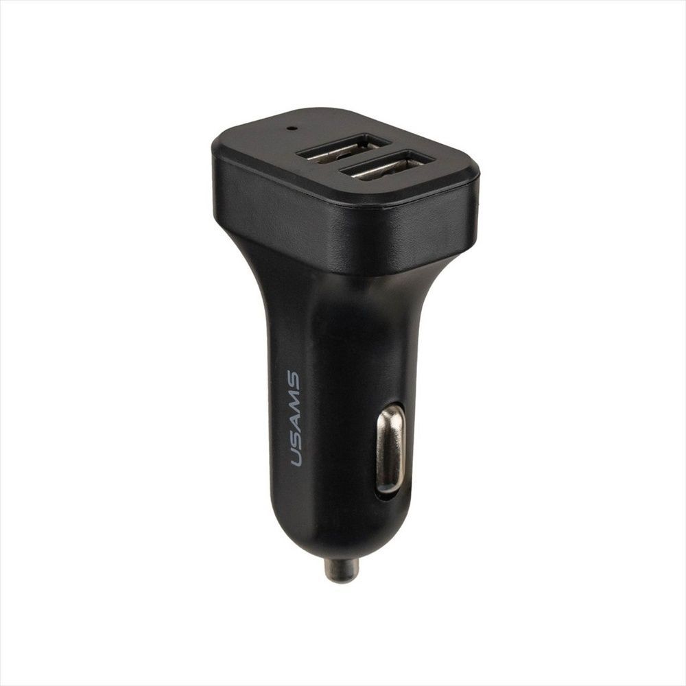 Автомобільний зарядний пристрій Usams C13 King-Tu 2USB 2.1A + кабель Type-C Чорний (Black) 101928 фото
