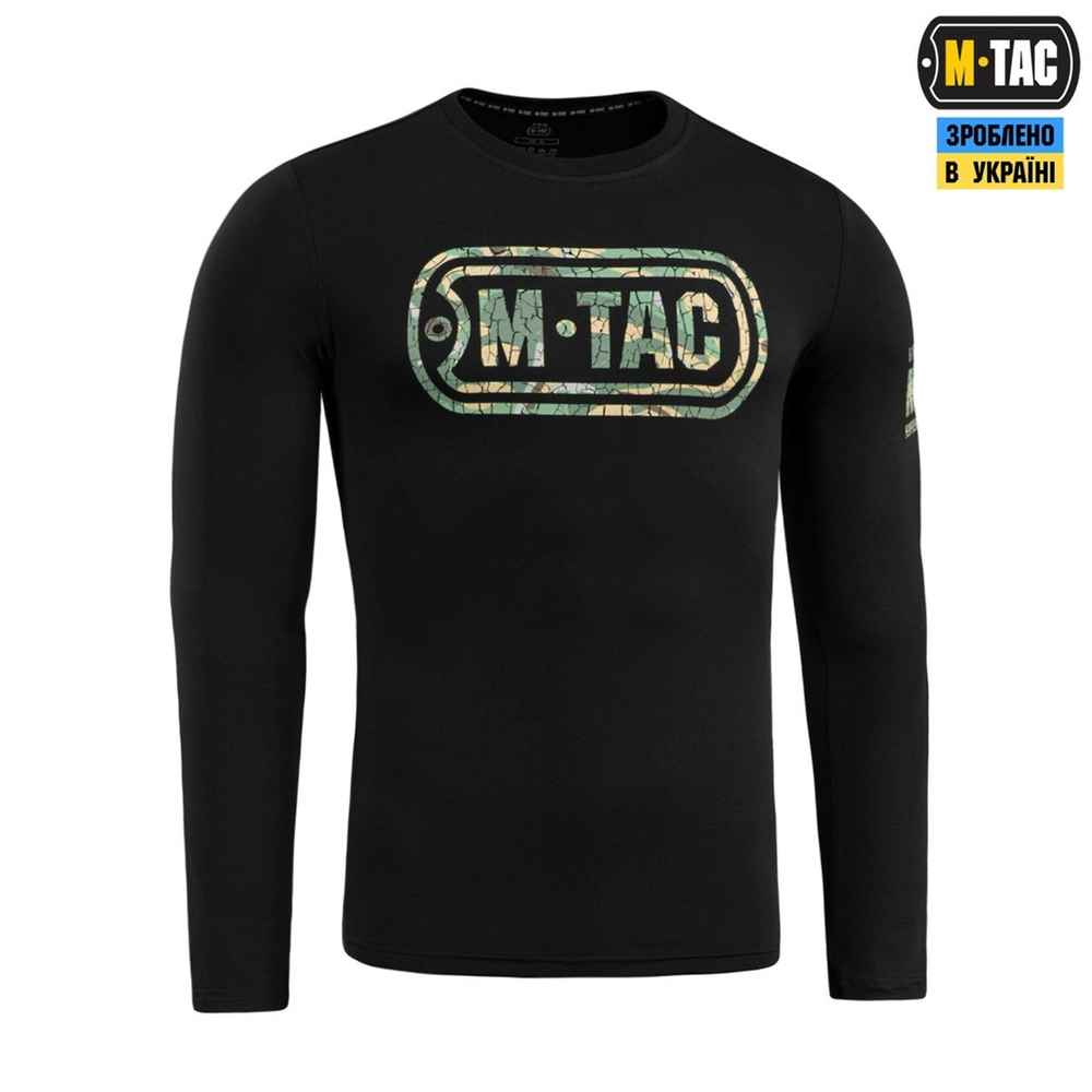 Футболка M-Tac Logo з довгим рукавом Чорна (Black) (2XL) 234784 фото