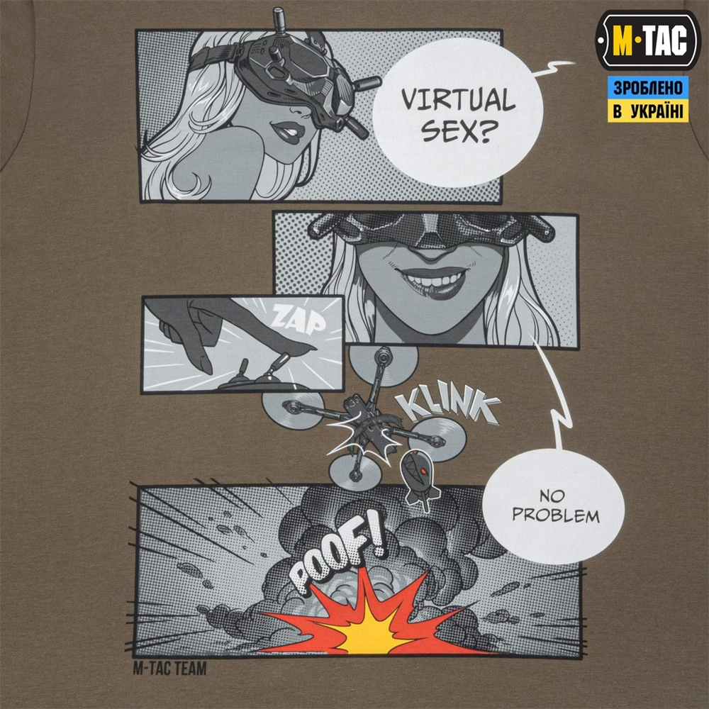 Футболка M-Tac Comics Drone Girl Зелена (Dark Olive) (L) 234547 фото