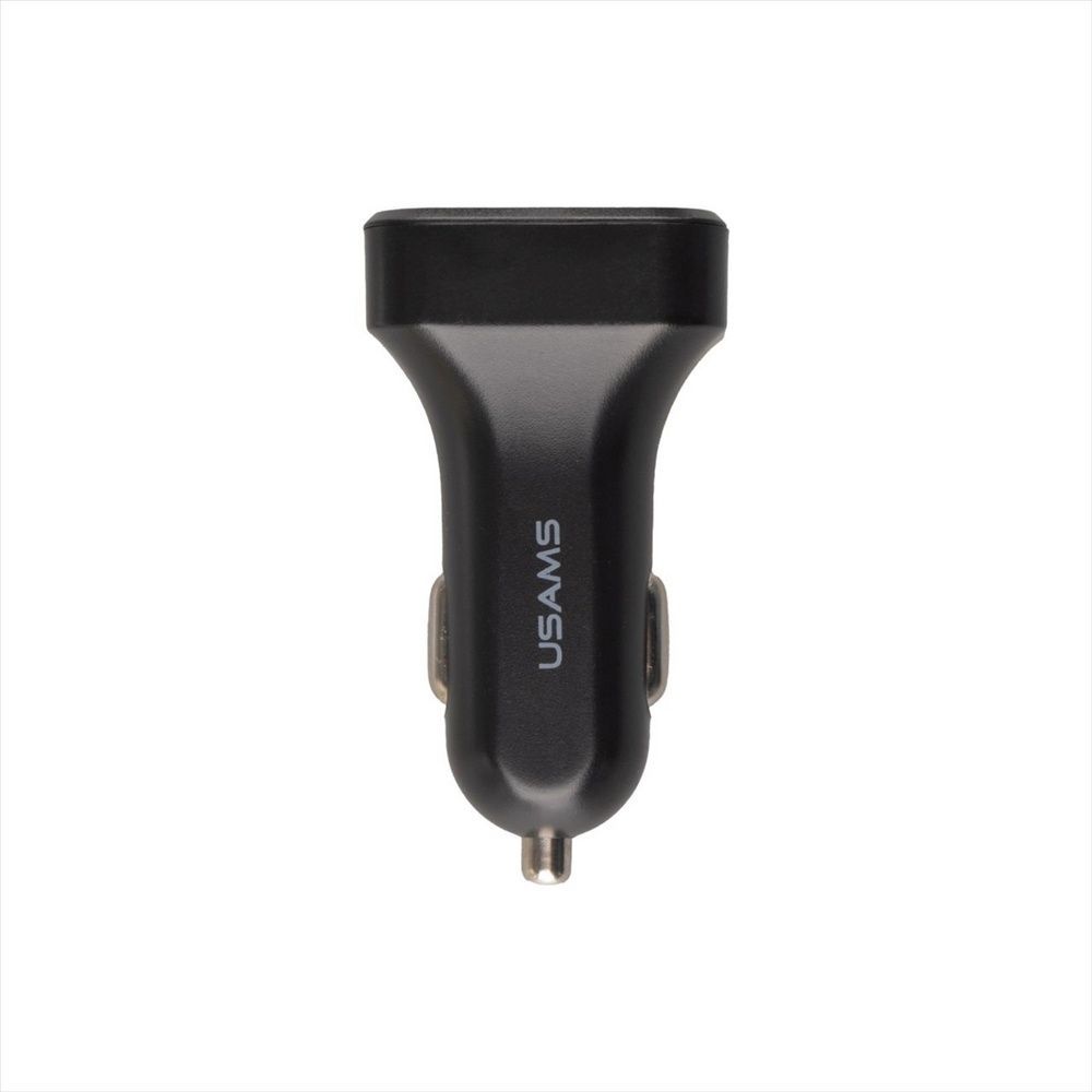 Автомобільний зарядний пристрій Usams C13 King-Tu 2USB 2.1A + кабель Type-C Чорний (Black) 101928 фото