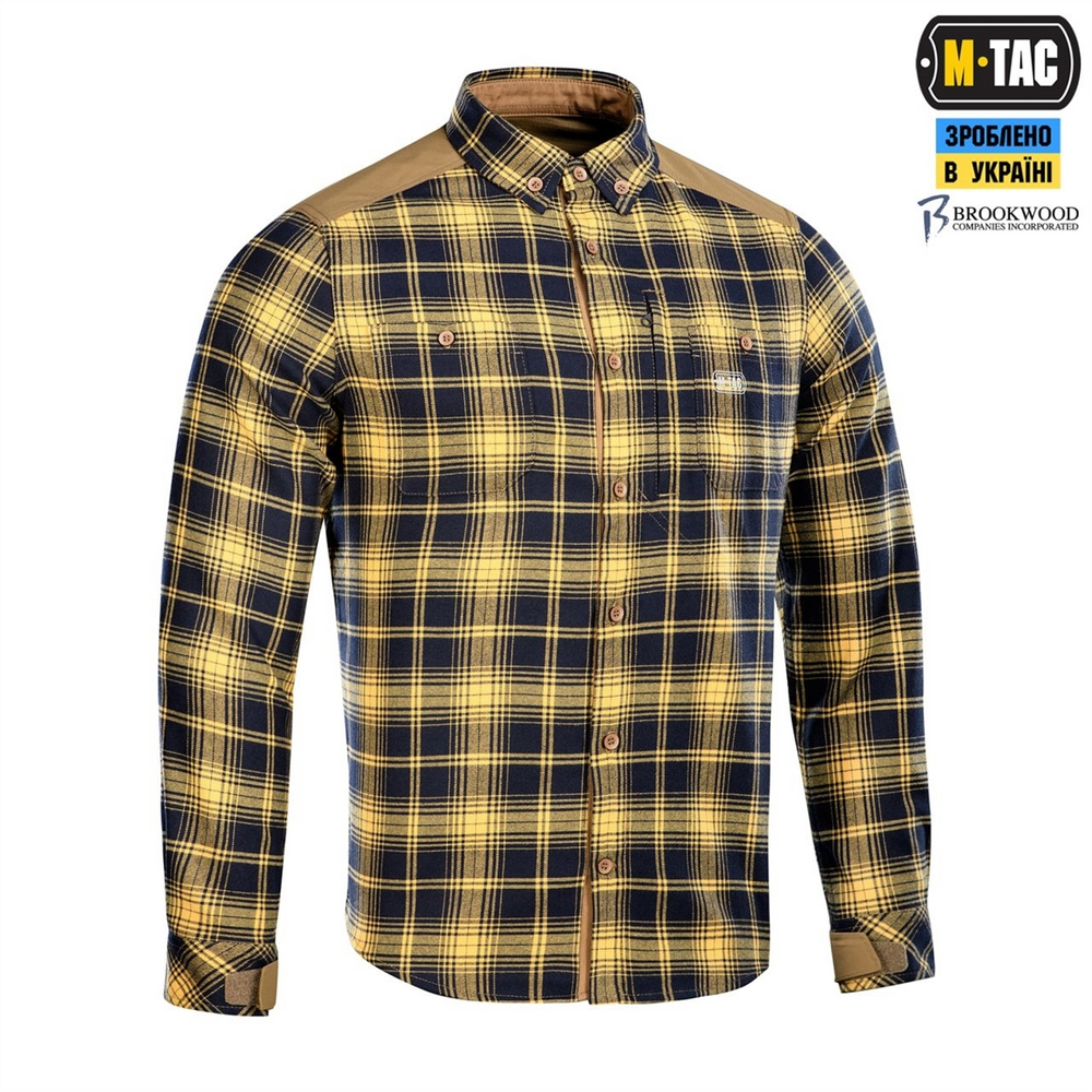 Сорочка M-Tac Redneck Cotton Синя Жовта (Navy Blue Yellow) (XL/L) 233293 фото