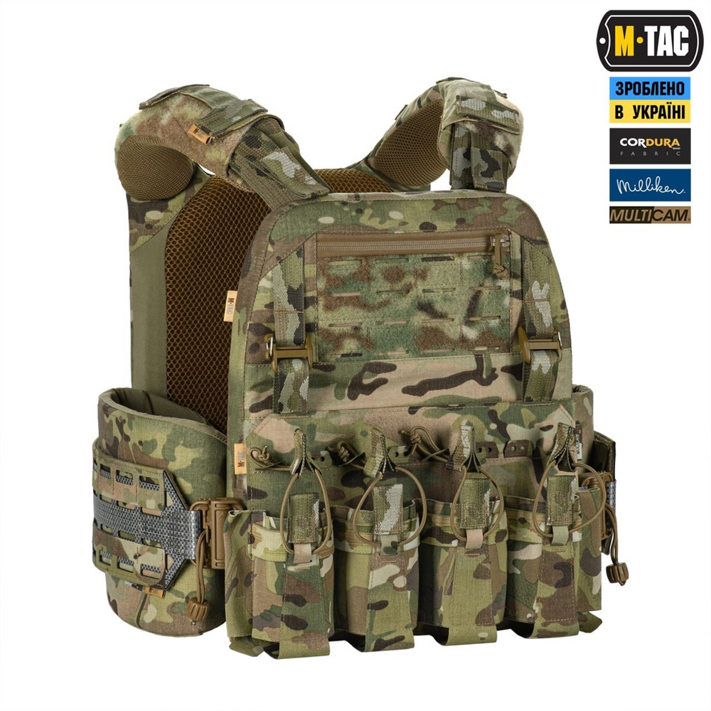 Плитоноска M-Tac Cuirass Tiger Elite (розмір плити XL) Зелений (Multicam) (M/L) 224993 фото