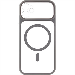 Чохол накладка для iPhone 11 TPU+PC GETMAN Moon Clear with MagSafe Сіра (Grey) 264292 фото