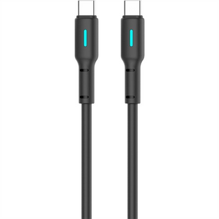 USB кабель Gelius Lumin Lamp GP-UC100 Type-C to Type-C (2м) (60W) Чорний (Black) 171249 фото