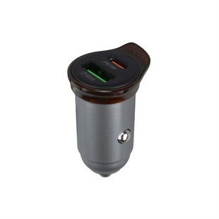 Автомобільний зарядний пристрій Hoco NZ16A USB/Type-C 43W PD QC 25W Срібний (Metal Grey) 138173 фото
