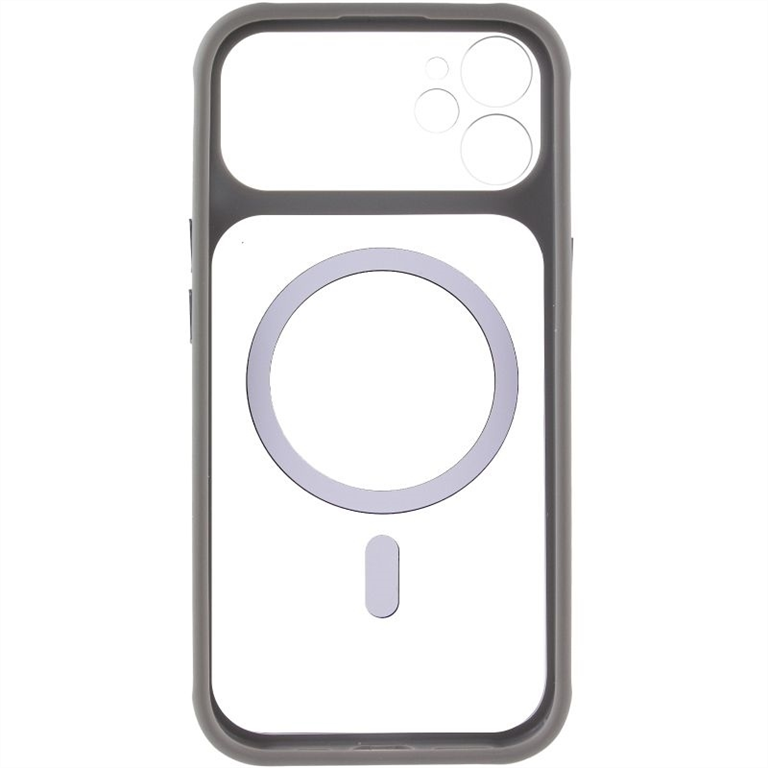 Чохол накладка для iPhone 11 TPU+PC GETMAN Moon Clear with MagSafe Сіра (Grey) 264292 фото
