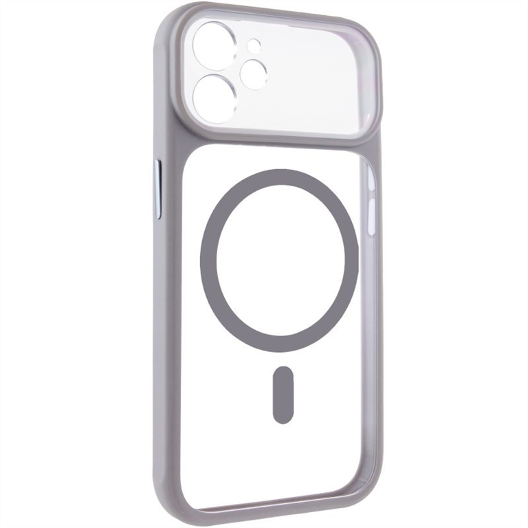 Чохол накладка для iPhone 11 TPU+PC GETMAN Moon Clear with MagSafe Сіра (Grey) 264292 фото
