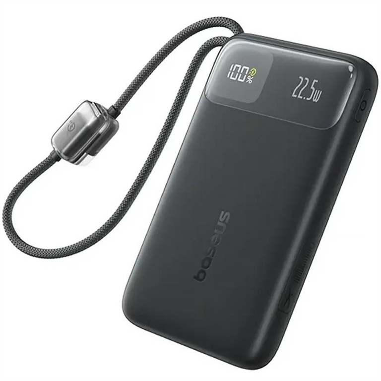 PowerBank 10000 mAh Baseus EnerFill FC11 PD22.5W with cable Чорний (Black) 245959 фото